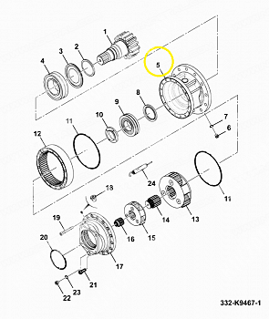 Корпус редуктора поворота 334/C0326 334C0326 334/С0326