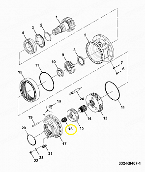 Солнечная шестерня 334/C0331 334C0331 334/С0331